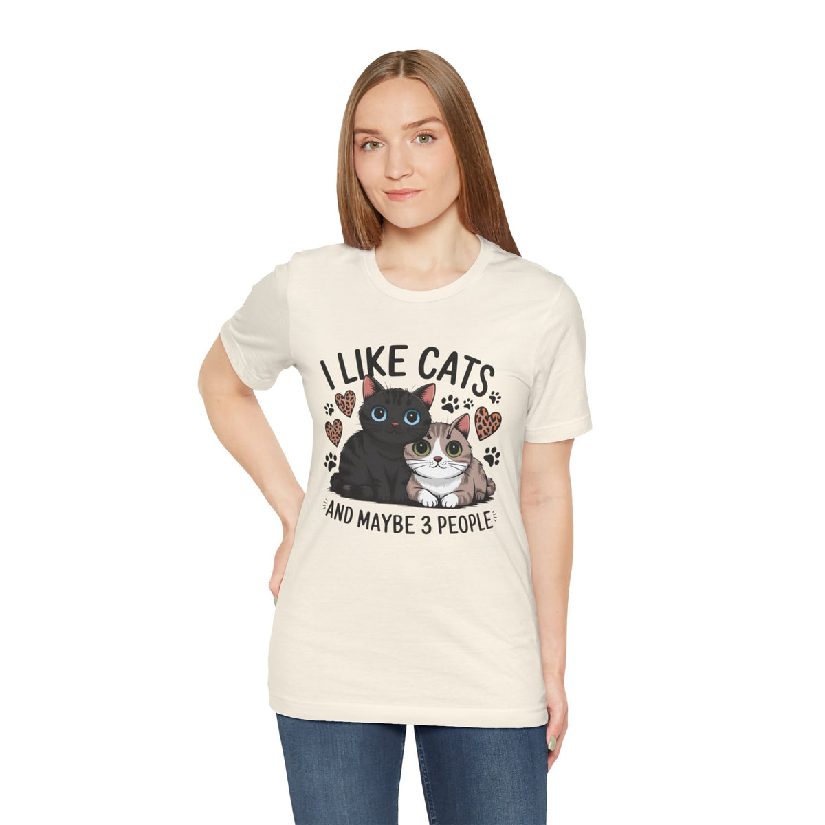 I Like Cats Tee â€” Cute Cat Lovers Shirt (â€œAnd Maybe 3 Peopleâ€)