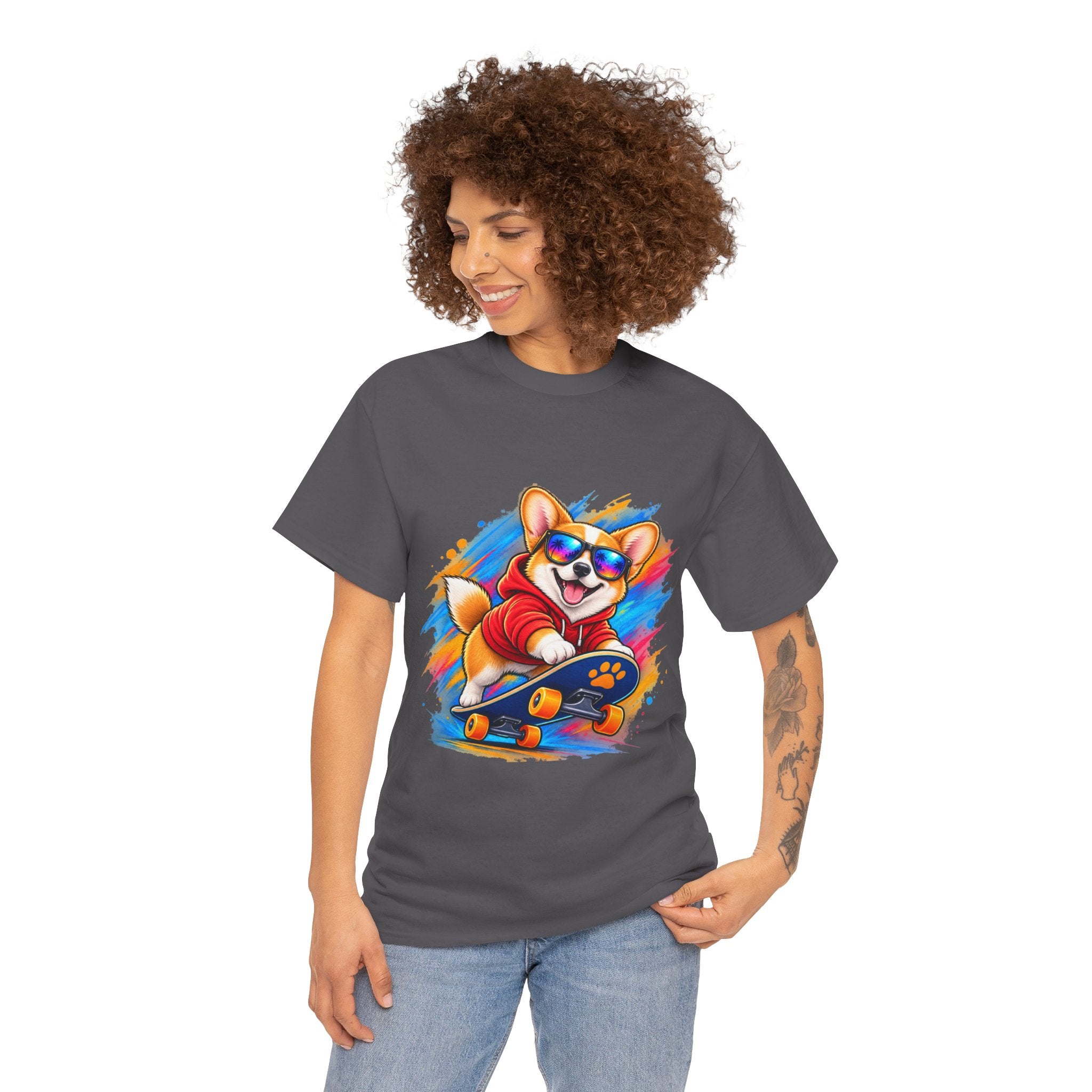 Corgi Skateboard T-Shirt