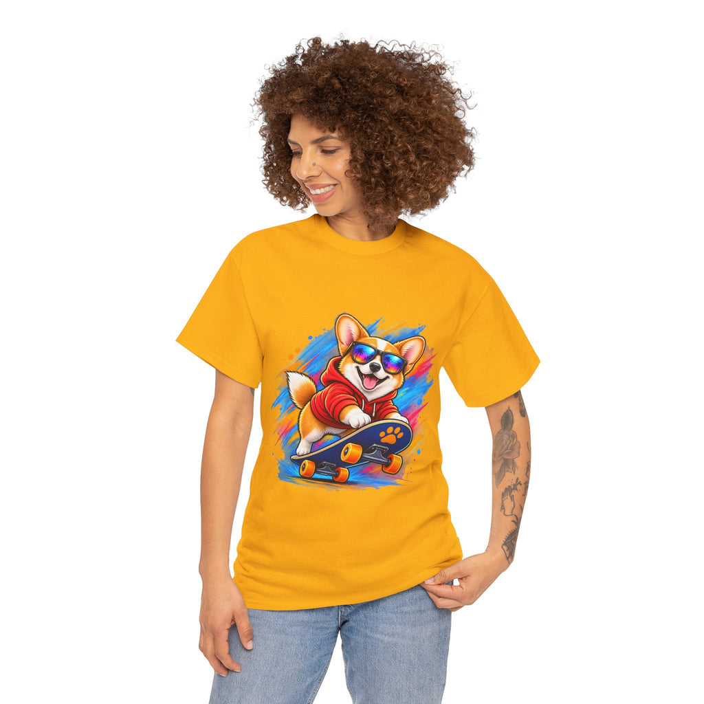 Corgi Skateboard T-Shirt