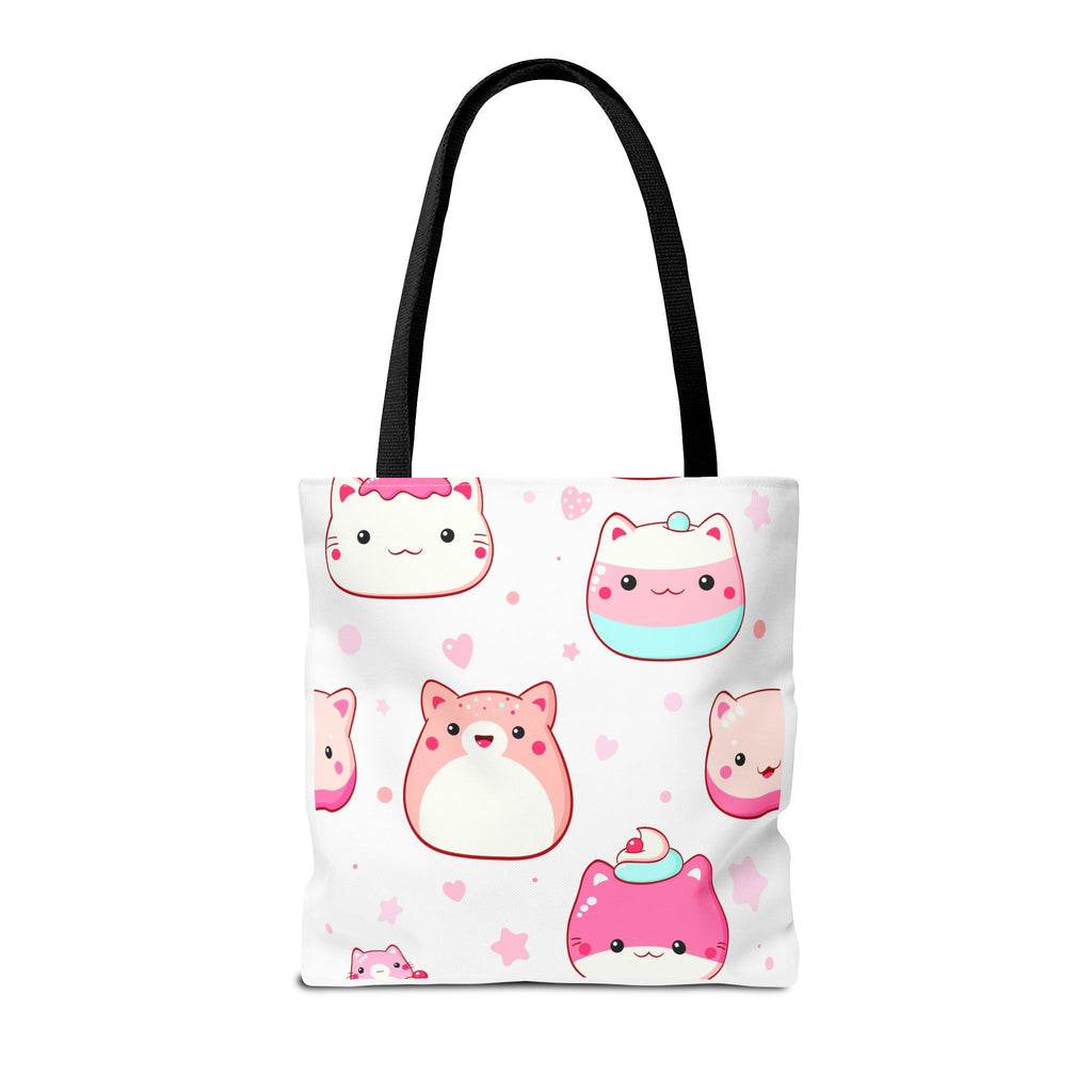 Cute Kawaii Cat Squishies Tote Bag â€” "So Sweet" All-Over Print