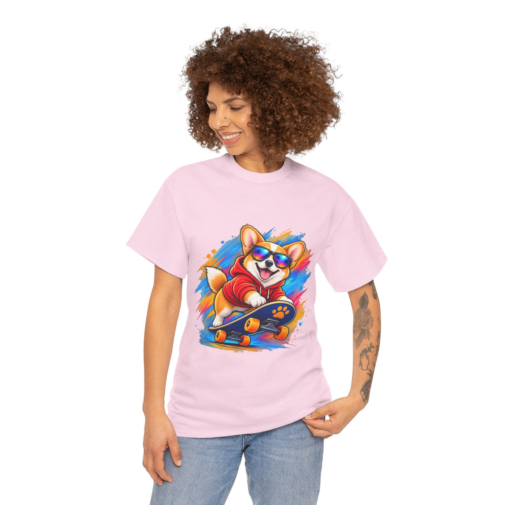 Corgi Skateboard T-Shirt