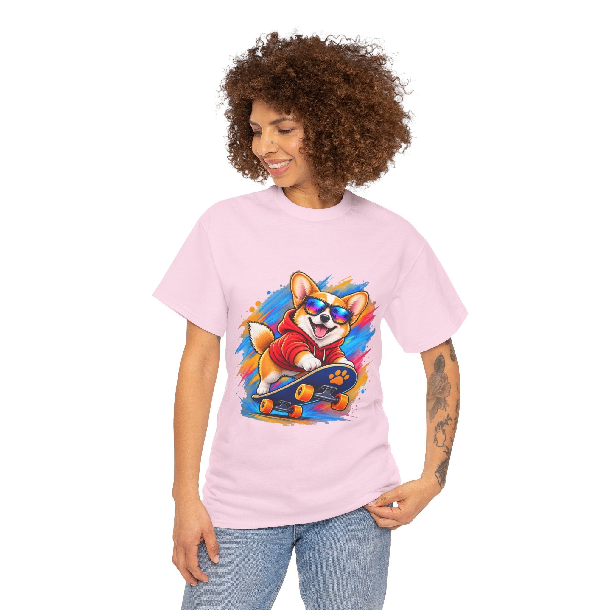 Corgi Skateboard T-Shirt