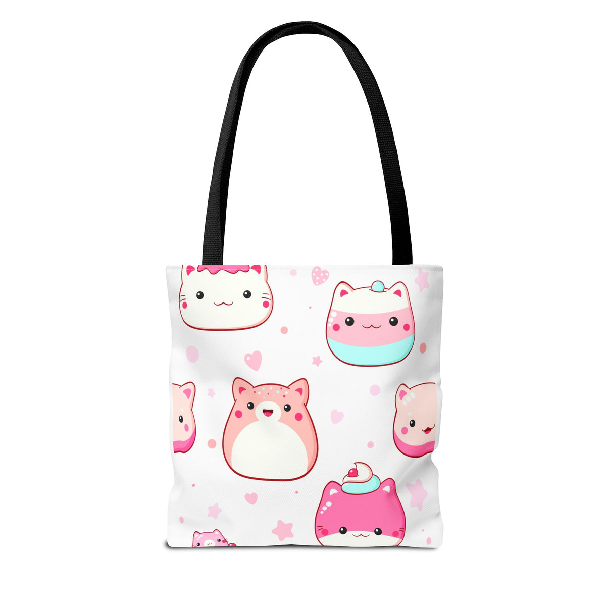 Cute Kawaii Cat Squishies Tote Bag â€” "So Sweet" All-Over Print