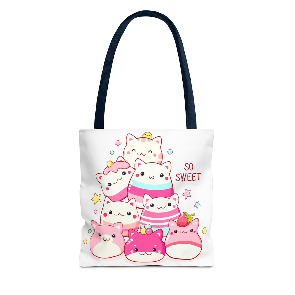 Cute Kawaii Cat Squishies Tote Bag â€” "So Sweet" All-Over Print