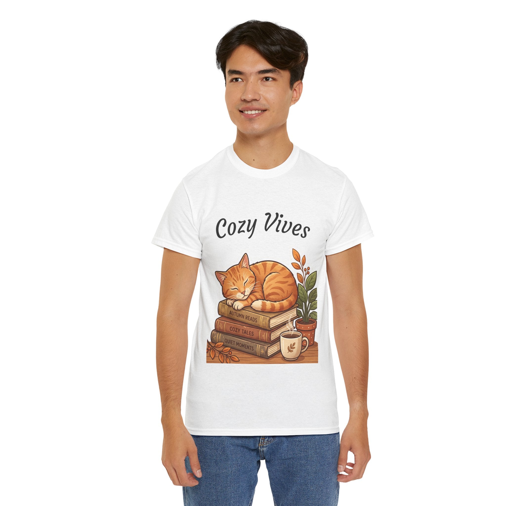 Cozy Cat & Books T-Shirt