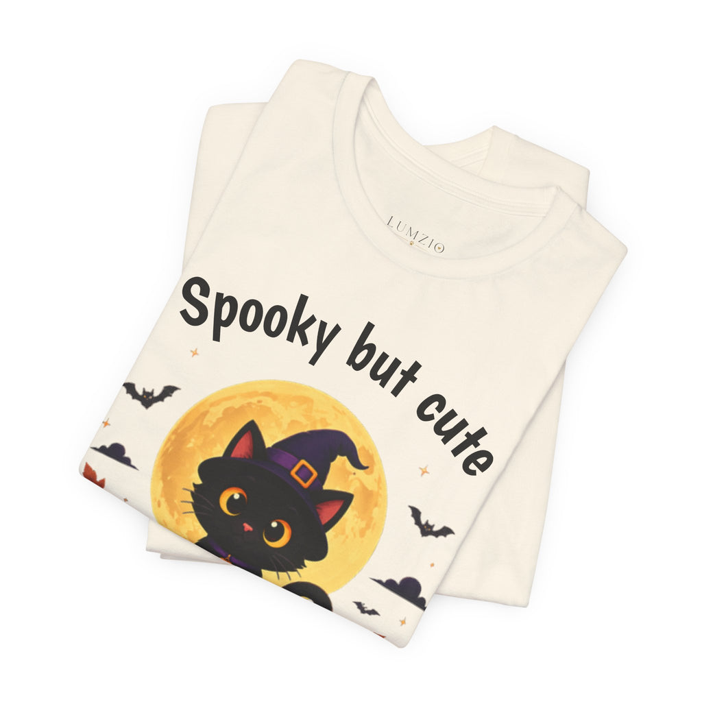Spooky But Cute Halloween Cat T-Shirt