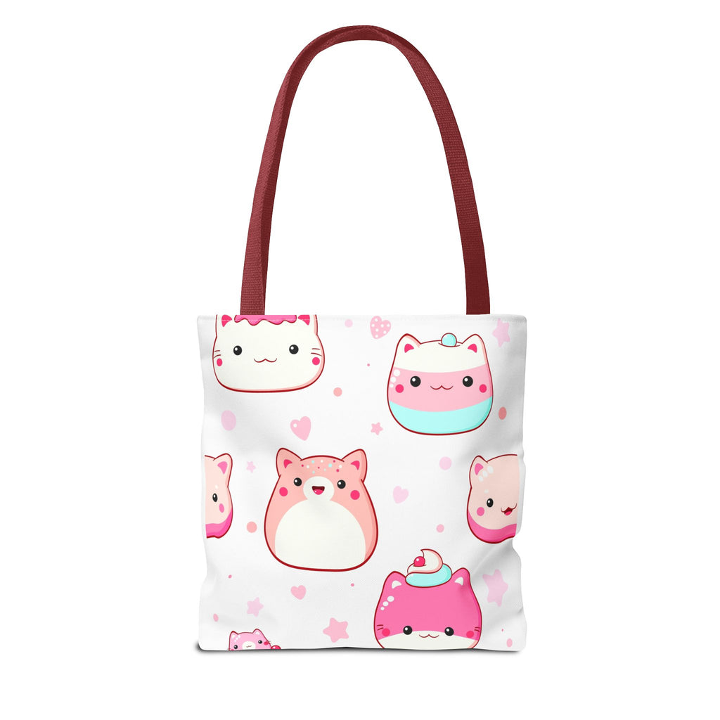 Cute Kawaii Cat Squishies Tote Bag â€” "So Sweet" All-Over Print