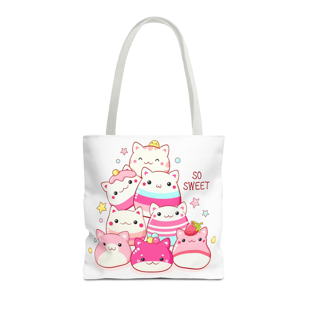 Cute Kawaii Cat Squishies Tote Bag â€” "So Sweet" All-Over Print