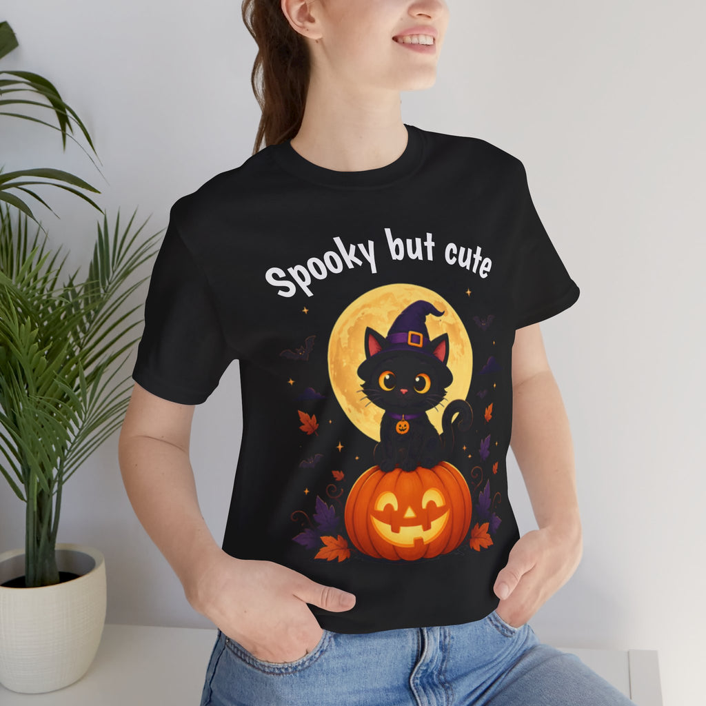 Spooky But Cute Halloween Cat T-Shirt