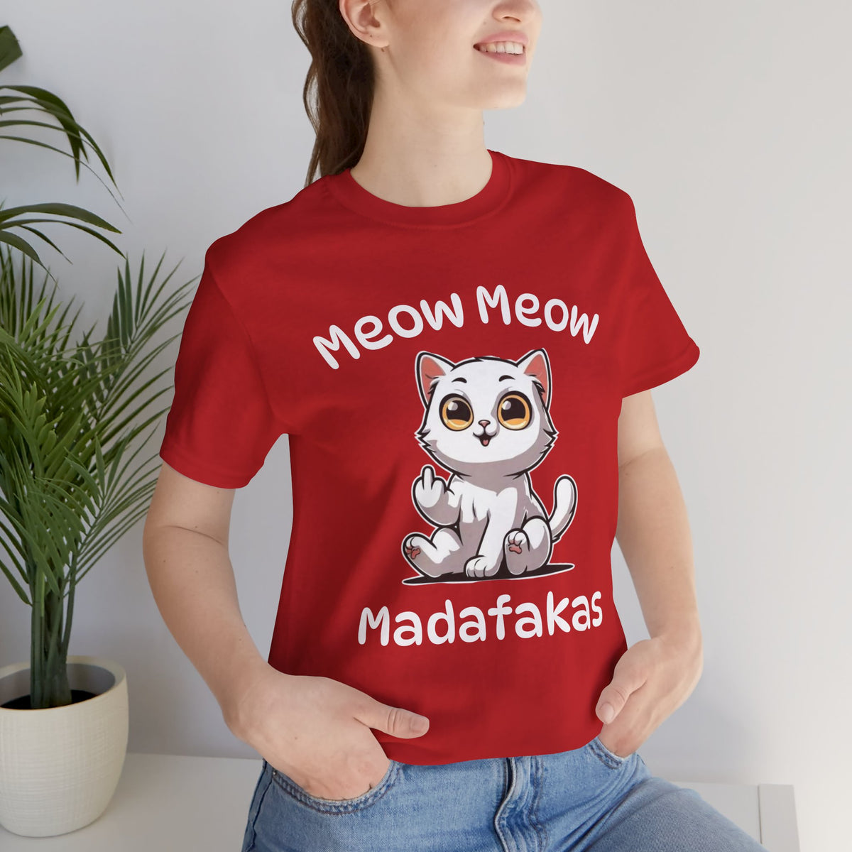 Funny Cat T-Shirt â€” "Meow Meow Madafakas" Cute Middle Finger Kitten Tee