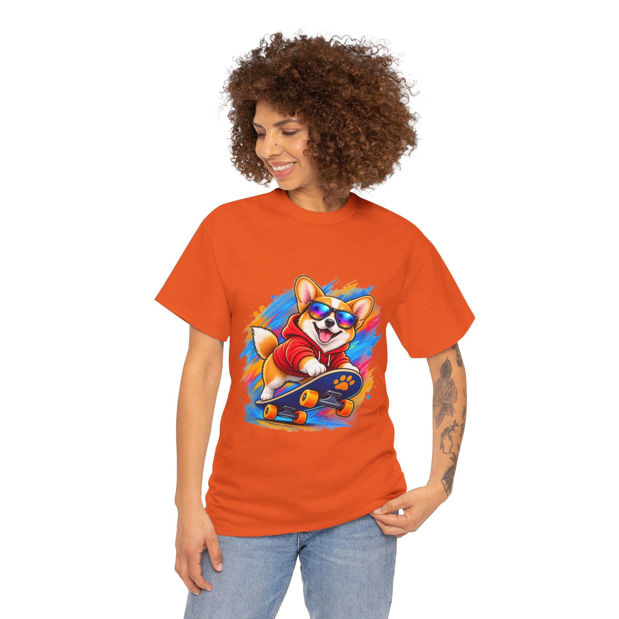 Corgi Skateboard T-Shirt