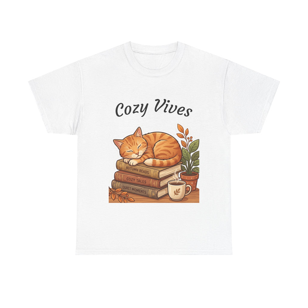 Cozy Cat & Books T-Shirt