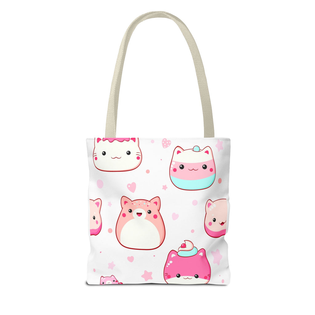 Cute Kawaii Cat Squishies Tote Bag â€” "So Sweet" All-Over Print