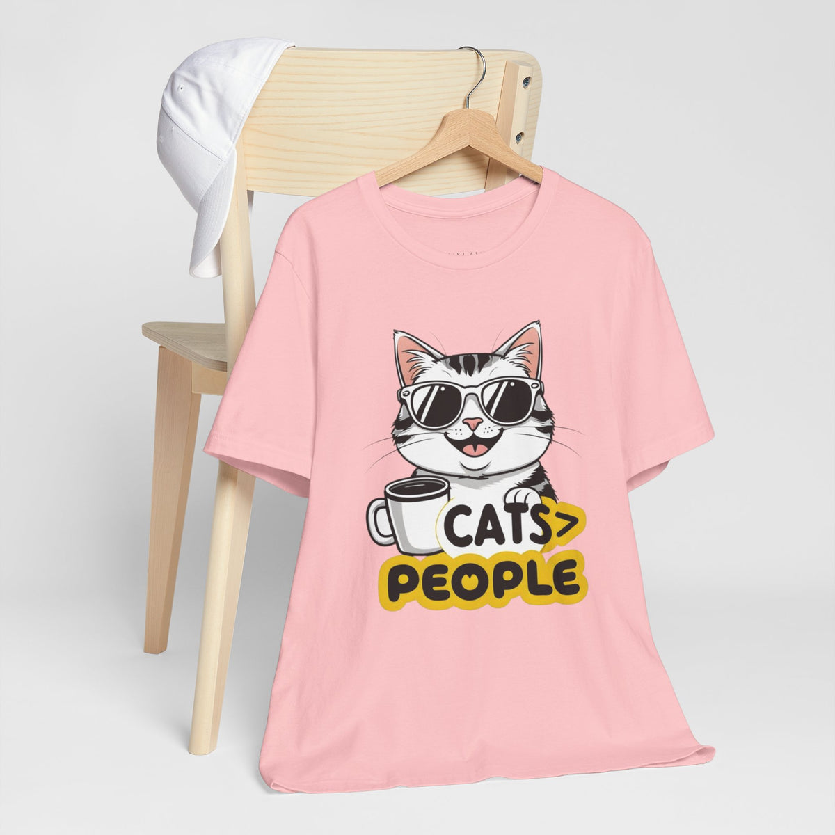 Cats > People Tee â€” Cool Cat Graphic T-Shirt with 'Cats > People' Text