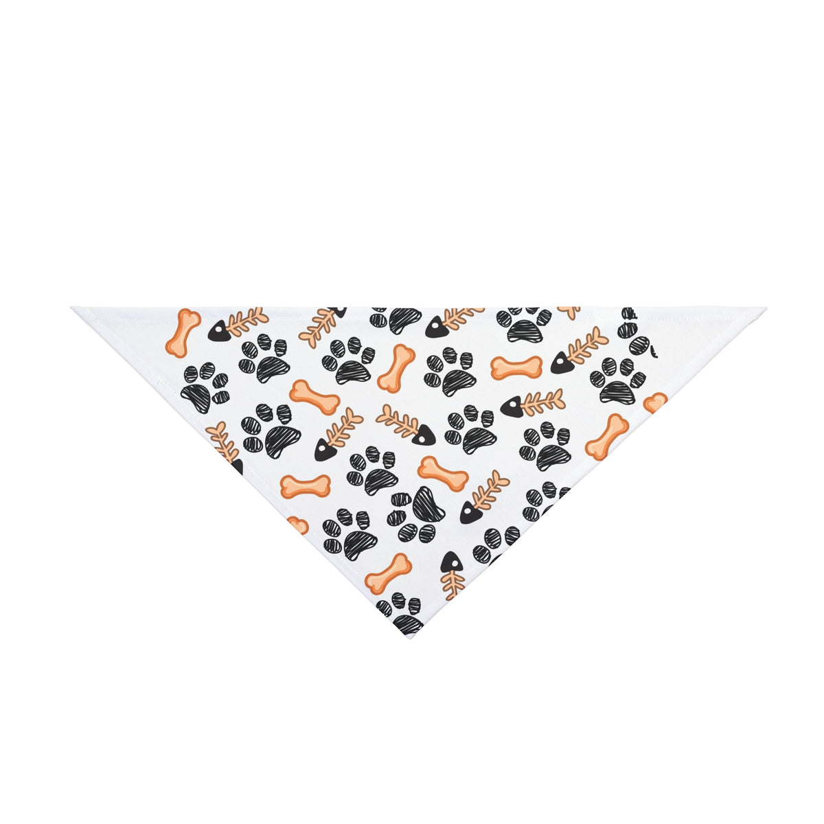 Pet Bandana â€” Paw Print & Bone Pattern Dog Bandana (Cute Puppy Accessory)