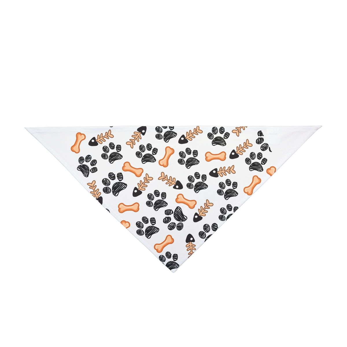 Pet Bandana â€” Paw Print & Bone Pattern Dog Bandana (Cute Puppy Accessory)