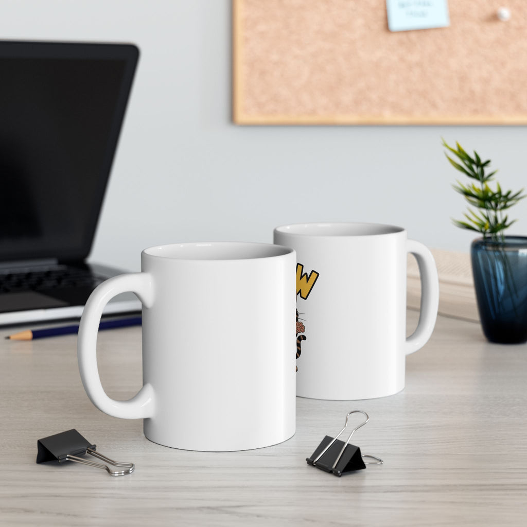 Cat Meow Mug â€” Cute Cartoon Kitty Coffee Cup (11oz & 15oz)