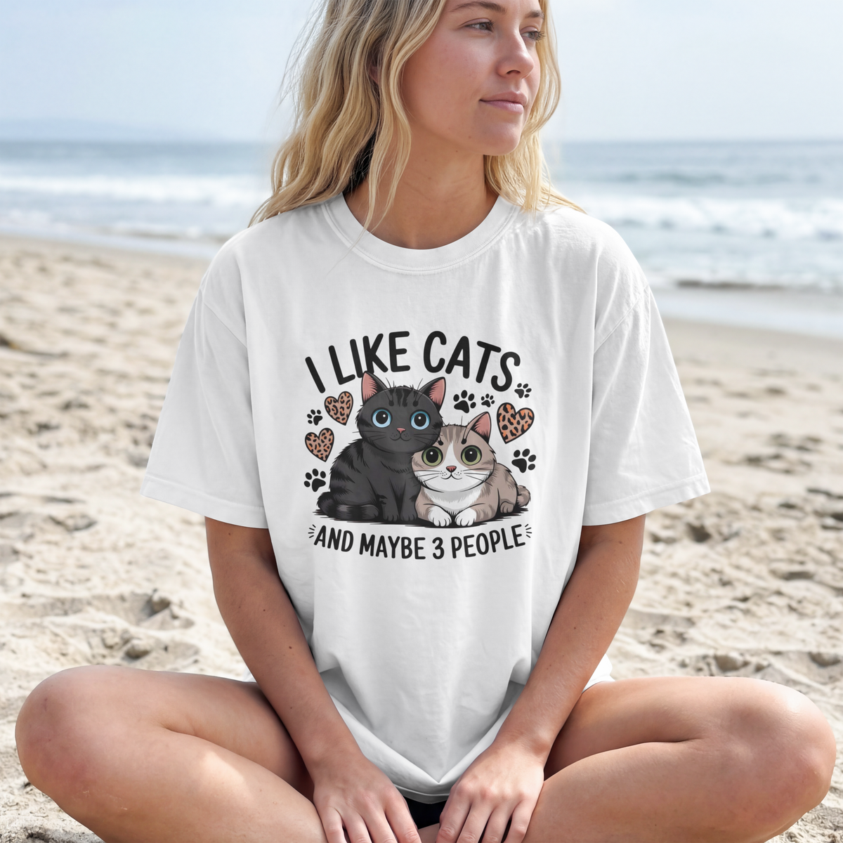 I Like Cats Tee â€” Cute Cat Lovers Shirt (â€œAnd Maybe 3 Peopleâ€)