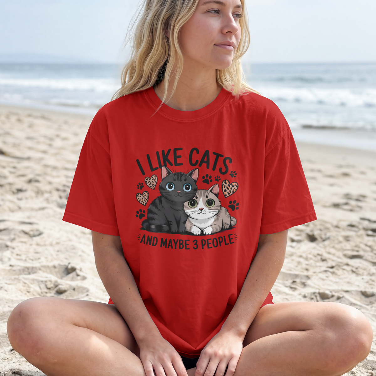 I Like Cats Tee â€” Cute Cat Lovers Shirt (â€œAnd Maybe 3 Peopleâ€)