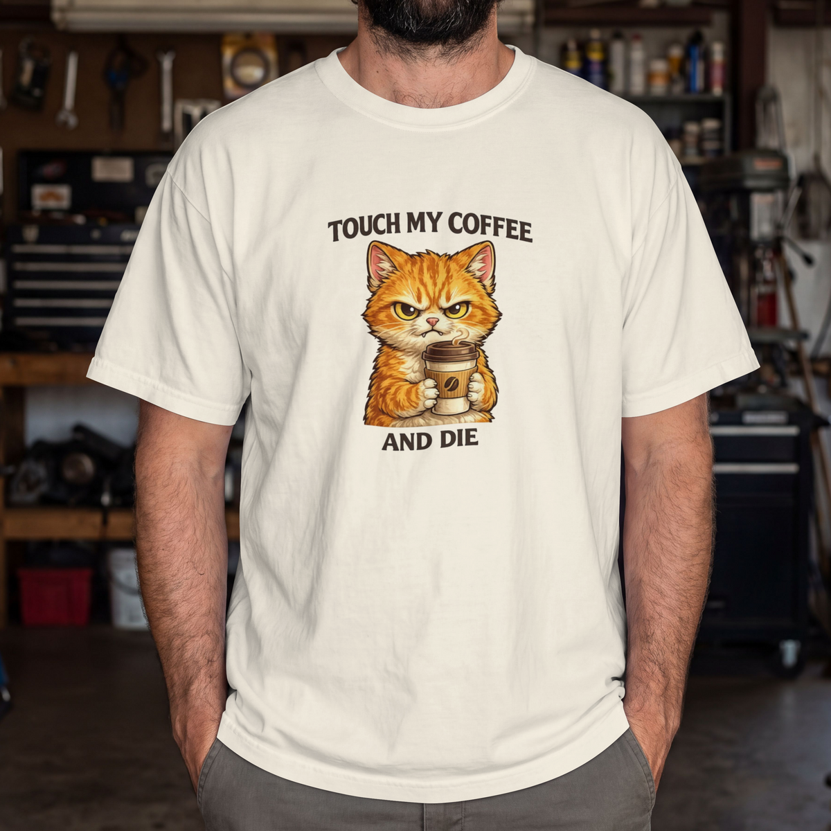 Touch My Coffee And Die Cat T-Shirt