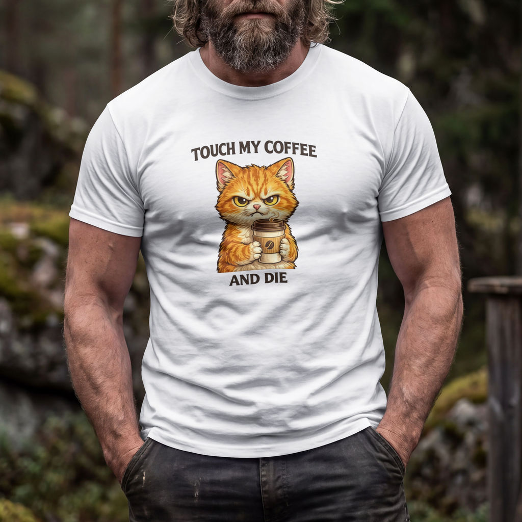 Touch My Coffee And Die Cat T-Shirt