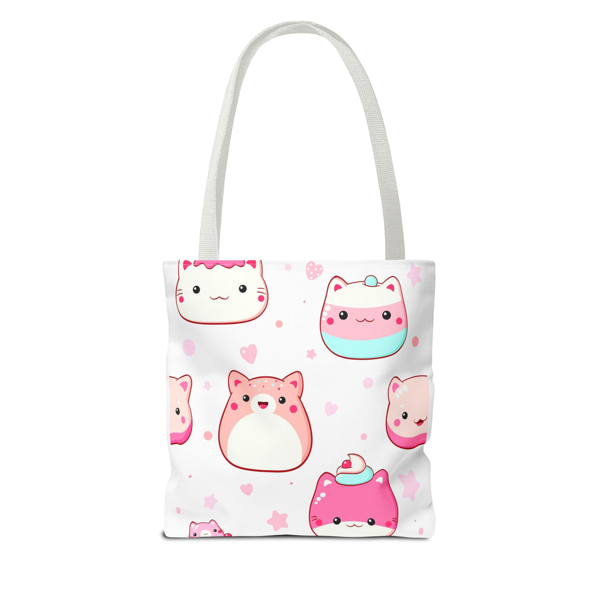 Cute Kawaii Cat Squishies Tote Bag â€” "So Sweet" All-Over Print