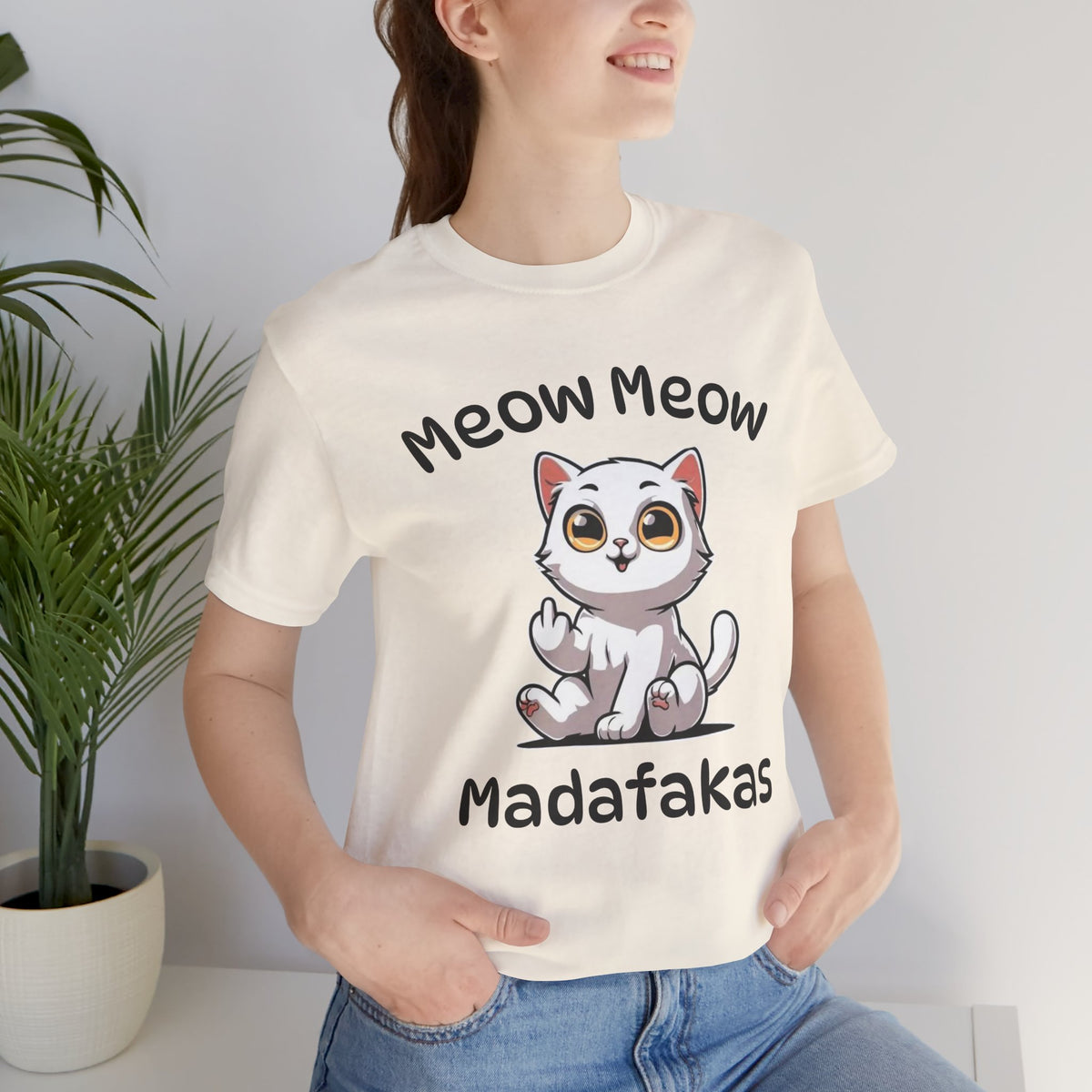Funny Cat T-Shirt â€” "Meow Meow Madafakas" Cute Middle Finger Kitten Tee