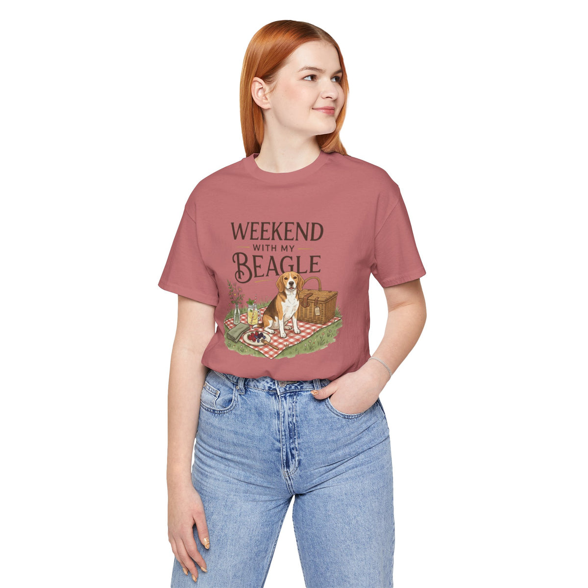 Weekend with My Beagle T-Shirt â€” Picnic Beagle Dog Lover Tee