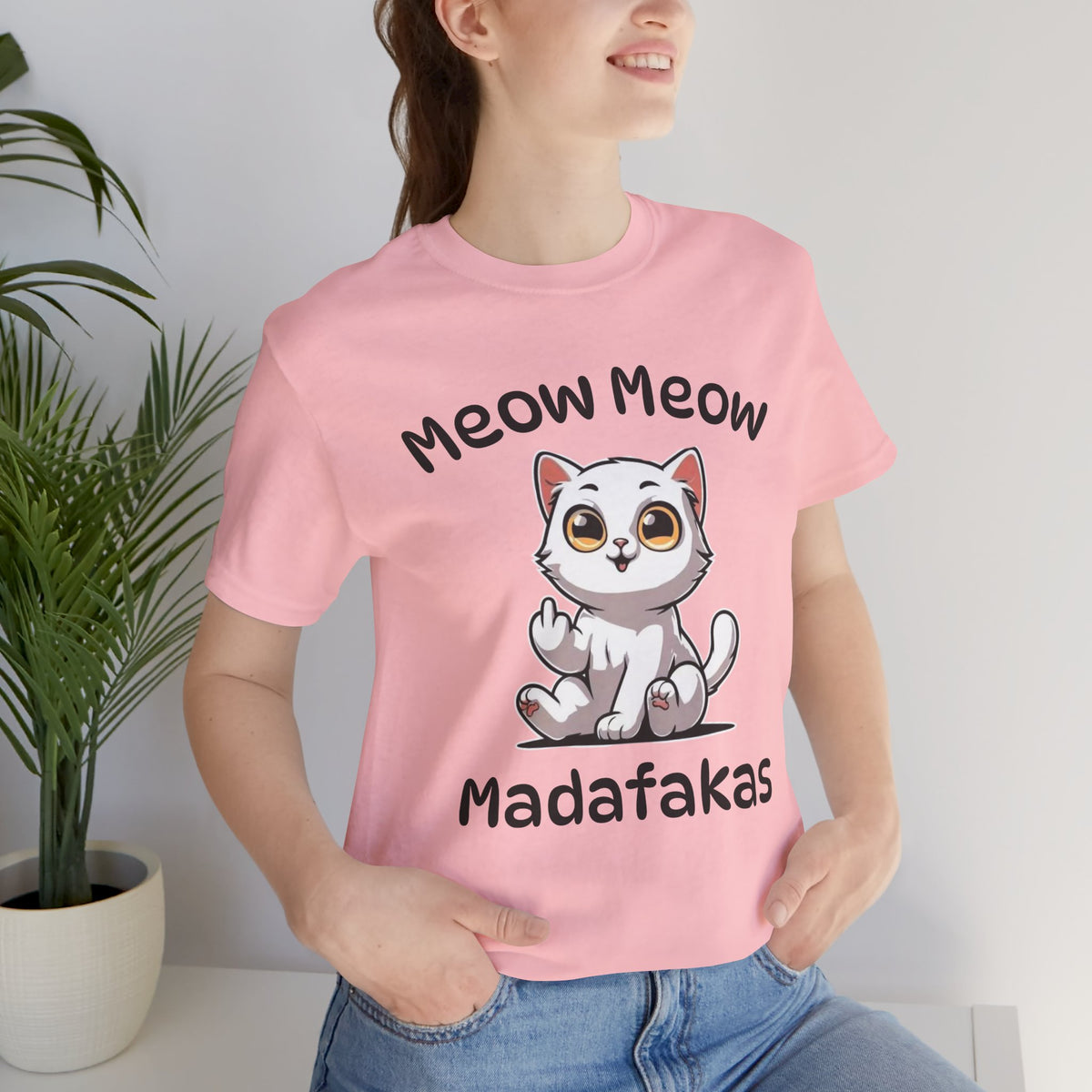Funny Cat T-Shirt â€” "Meow Meow Madafakas" Cute Middle Finger Kitten Tee