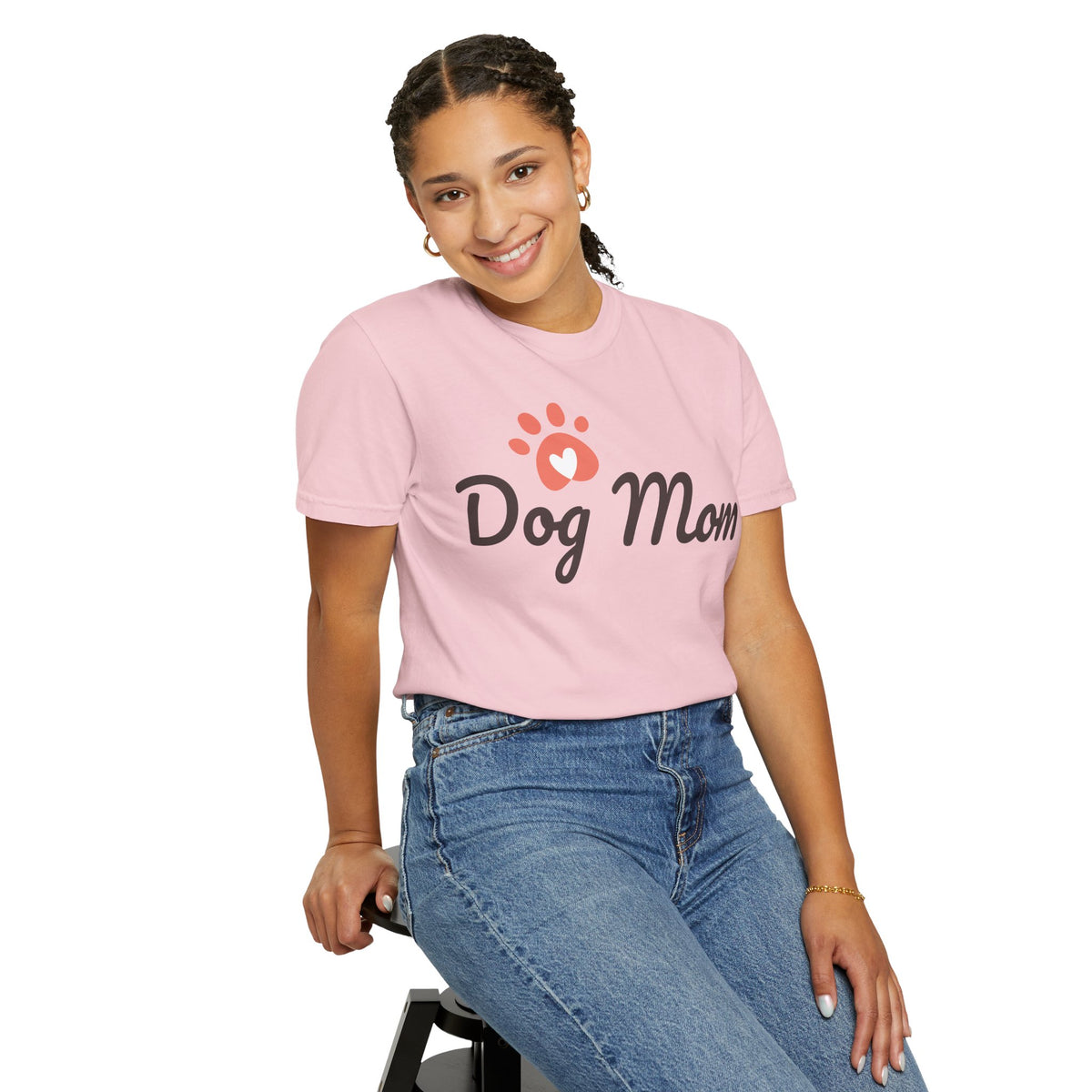 Dog Mom T-Shirt â€” Cute Paw Heart Graphic Tee for Dog Lovers
