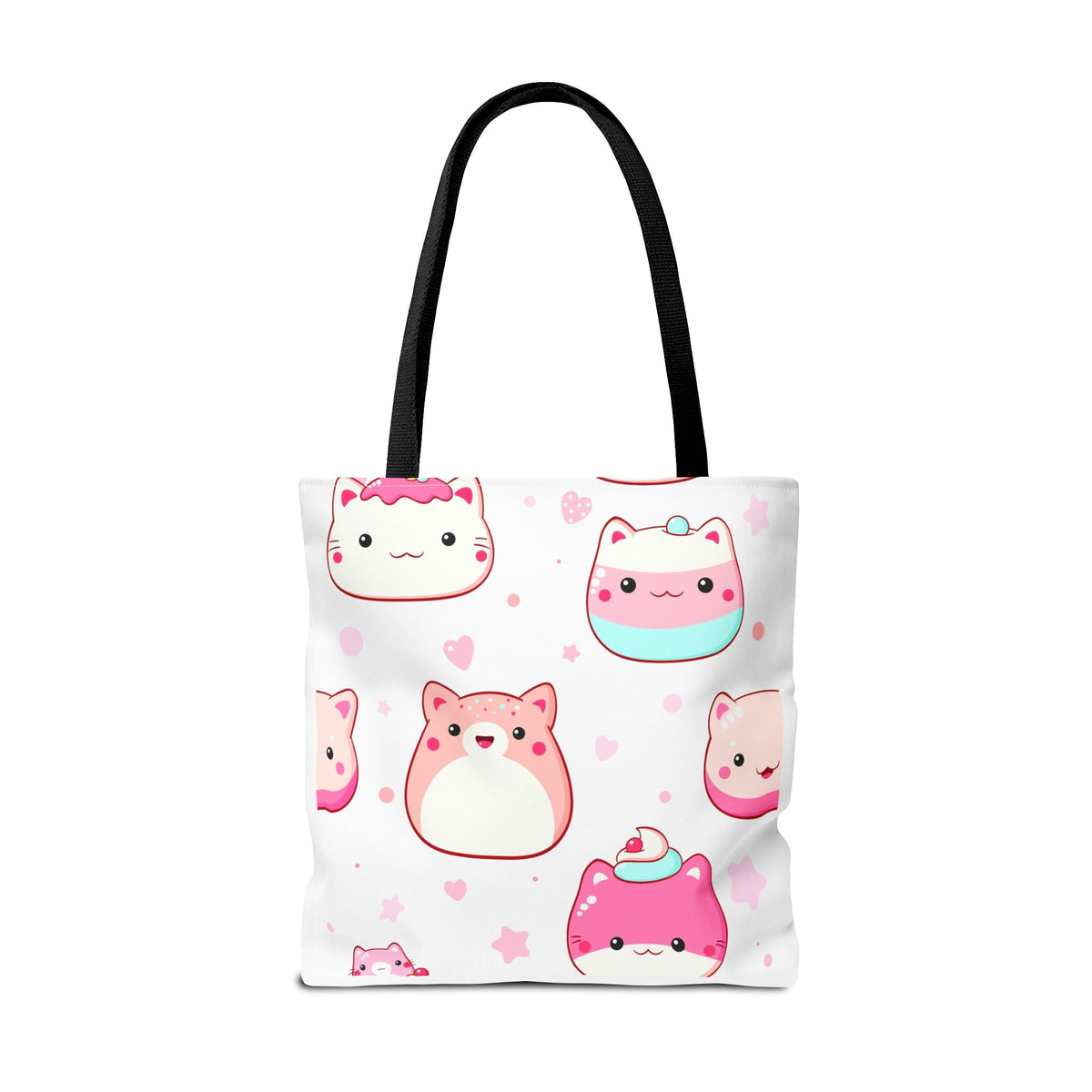 Cute Kawaii Cat Squishies Tote Bag â€” "So Sweet" All-Over Print