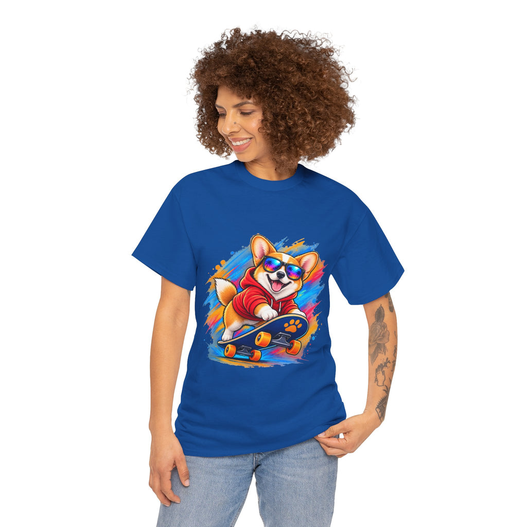 Corgi Skateboard T-Shirt