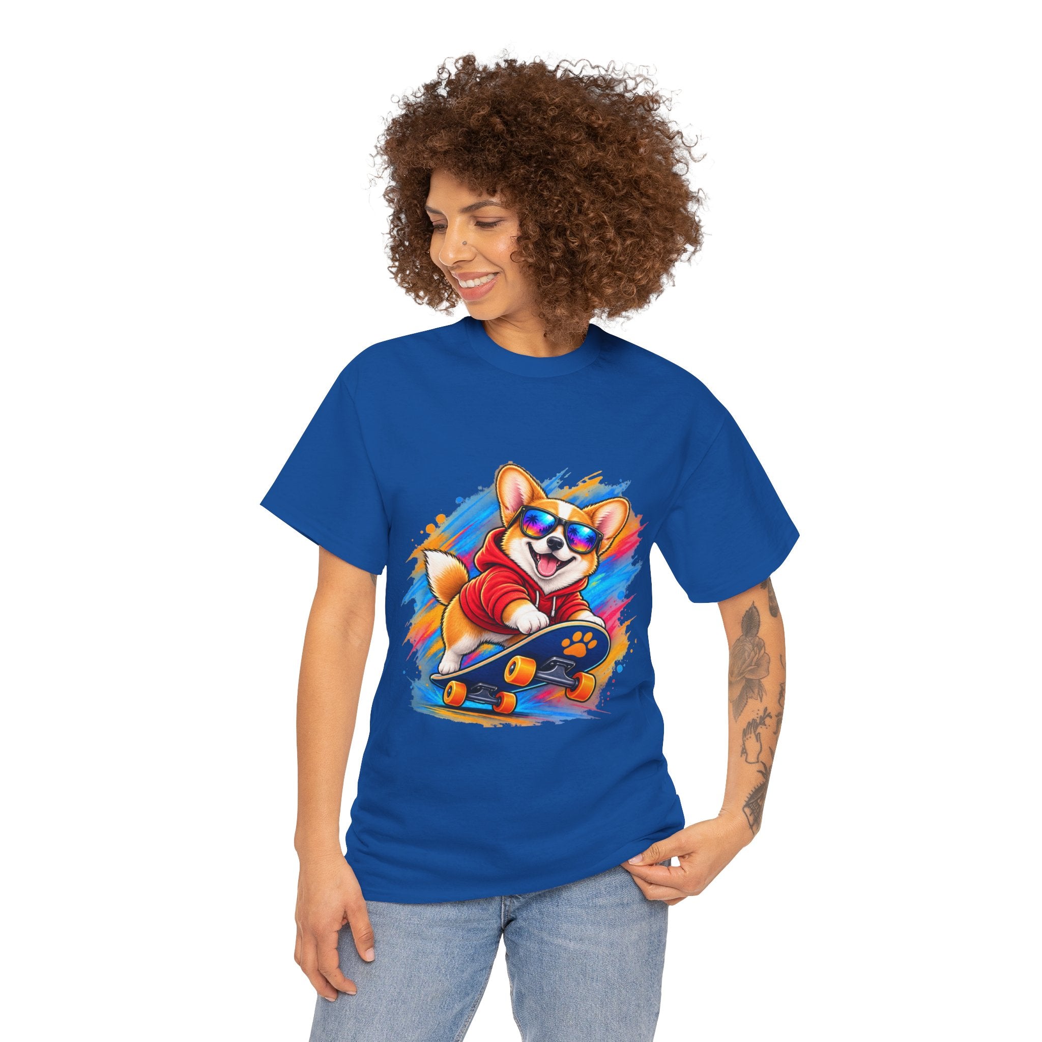 Corgi Skateboard T-Shirt