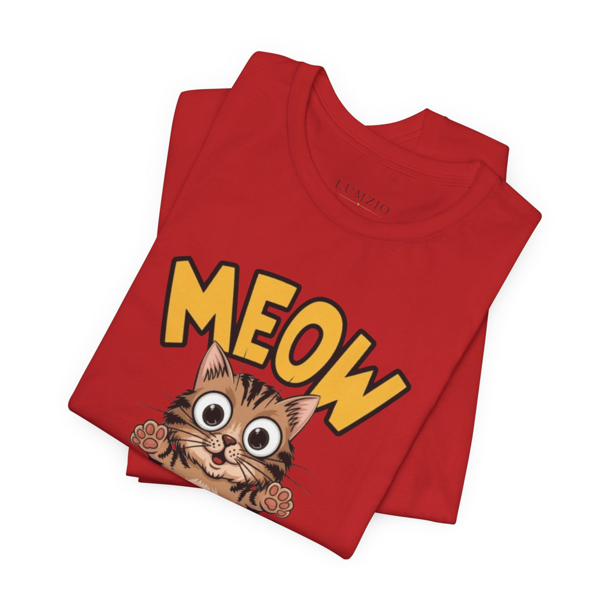 Meow Cute Cat Graphic Tee - Cartoon Kitten T-Shirt