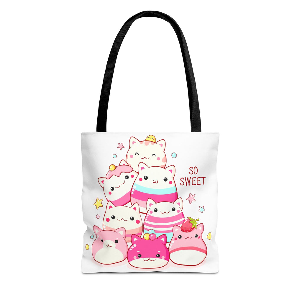 Cute Kawaii Cat Squishies Tote Bag â€” "So Sweet" All-Over Print