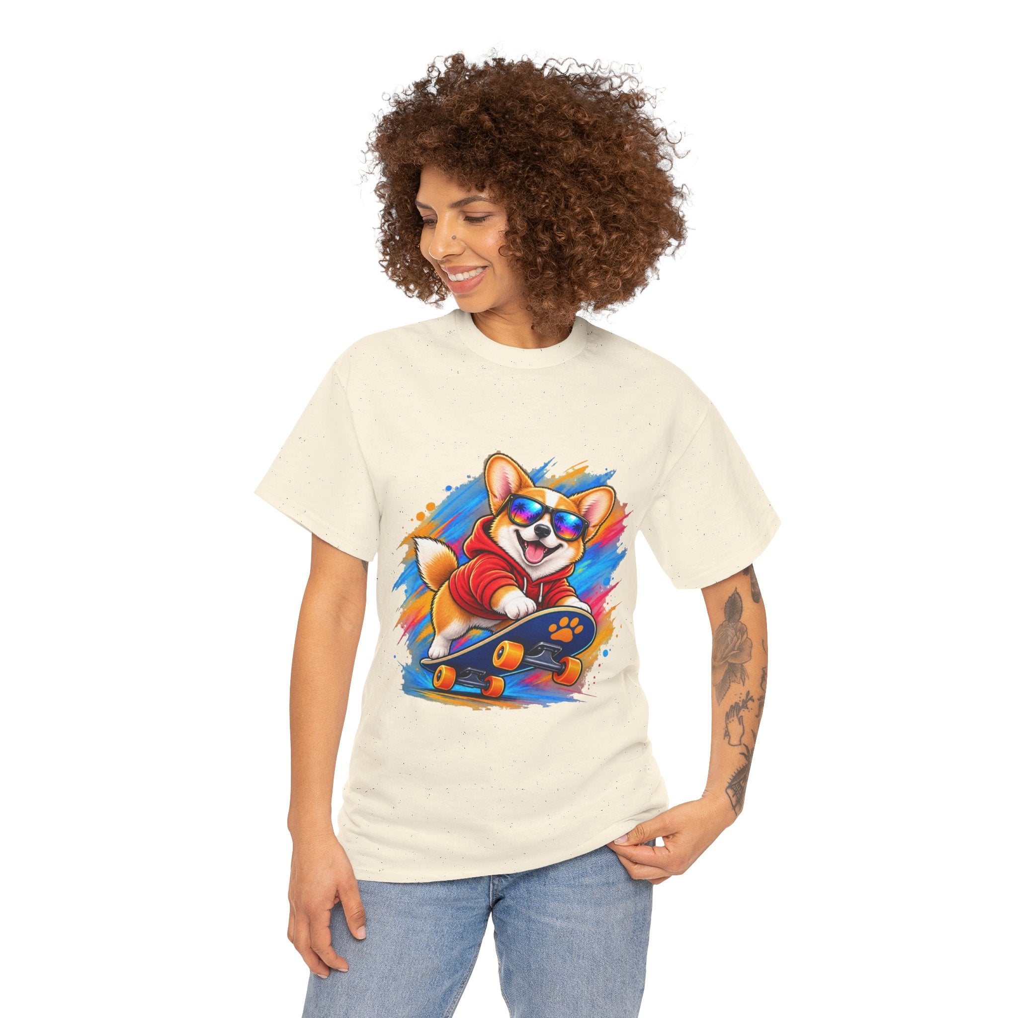 Corgi Skateboard T-Shirt