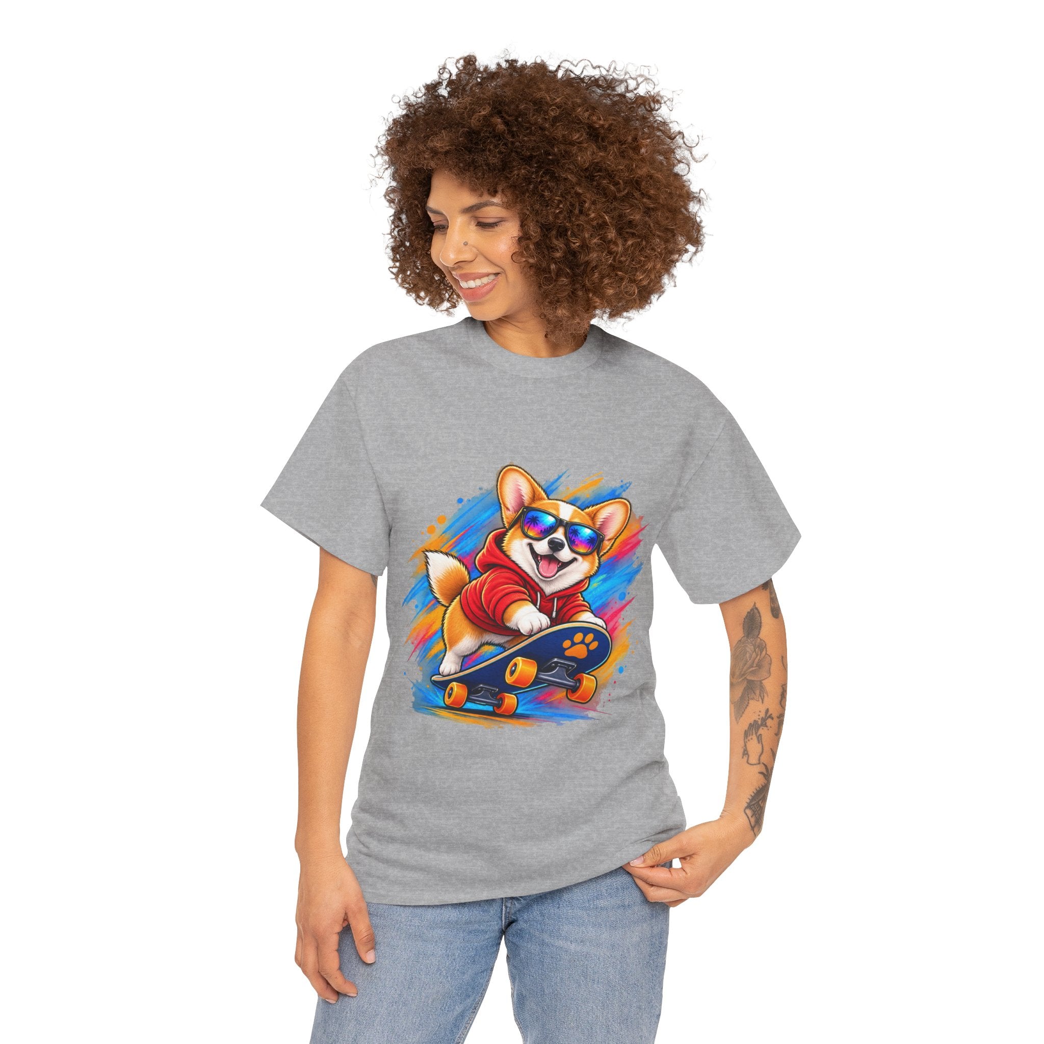 Corgi Skateboard T-Shirt