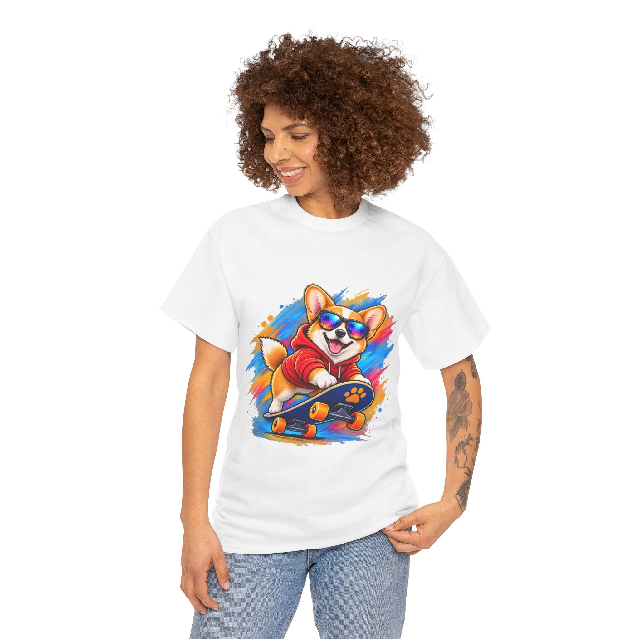 Corgi Skateboard T-Shirt