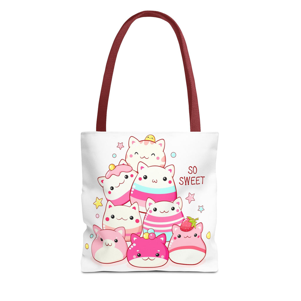 Cute Kawaii Cat Squishies Tote Bag â€” "So Sweet" All-Over Print