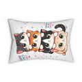 Cute Stack of Kittens Lumbar Pillow â€” 'Good Vibes Only' Decorative Throw Pillow