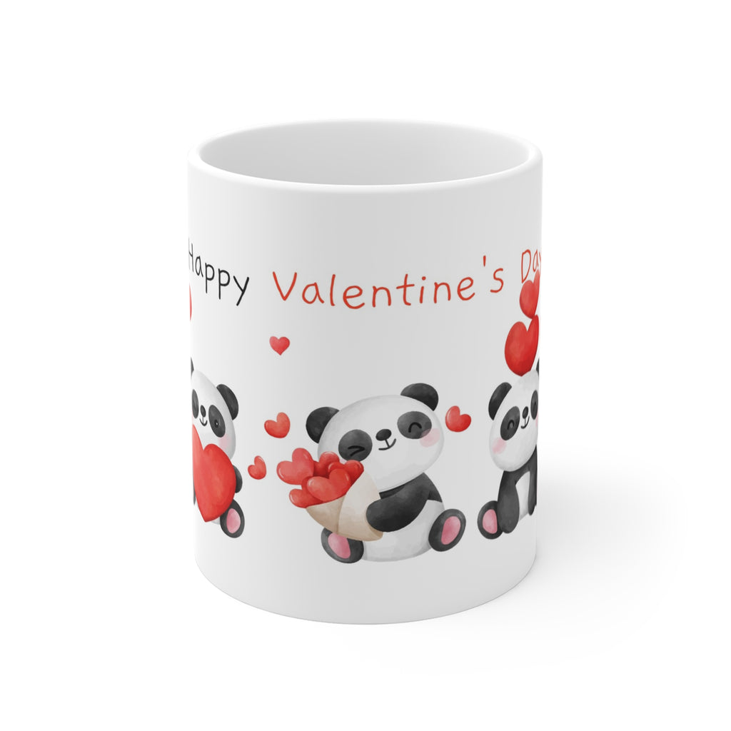 Valentineâ€™s Panda Mug â€” Cute 11oz Ceramic Coffee Cup with Hearts (Happy Valentineâ€™s Day)