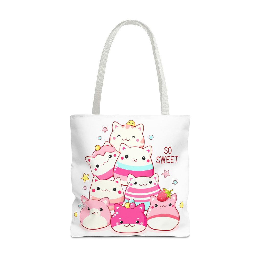 Cute Kawaii Cat Squishies Tote Bag â€” "So Sweet" All-Over Print