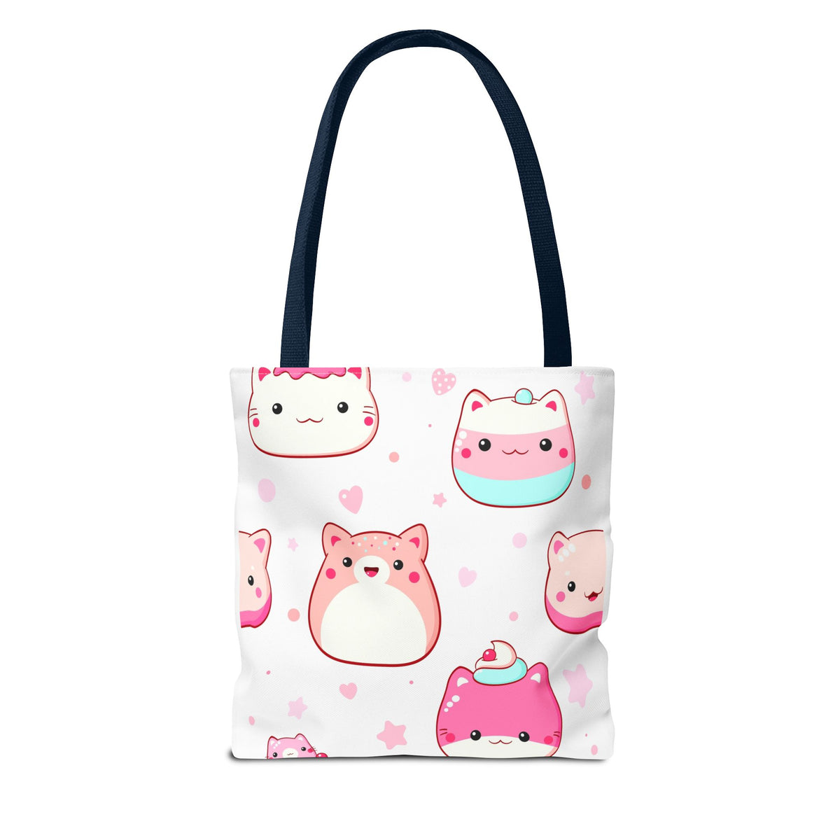 Cute Kawaii Cat Squishies Tote Bag â€” "So Sweet" All-Over Print