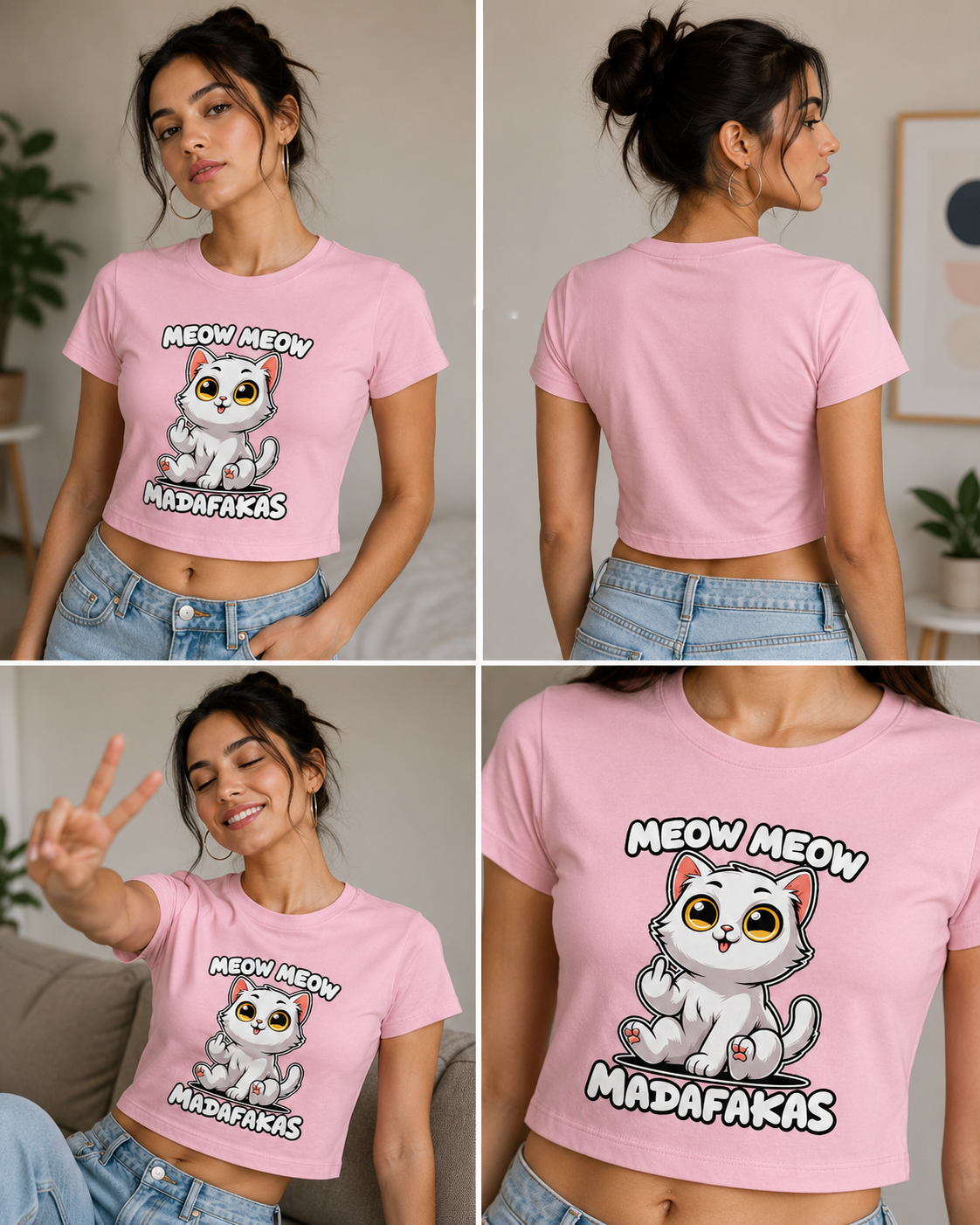 Cat Graphic Baby Tee