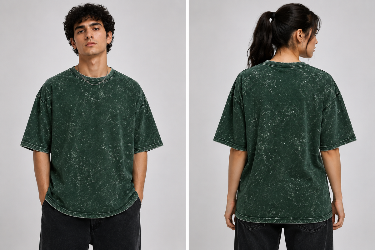 Unisex Acid Washed Oversized Tee