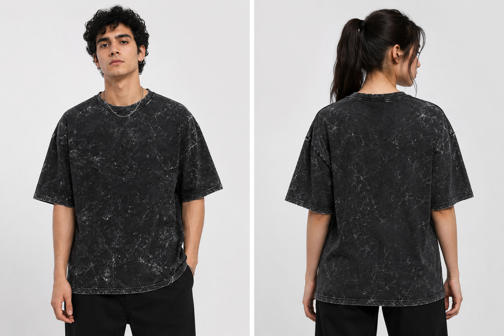 Unisex Acid Washed Oversized Tee